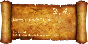 Werth Adélia névjegykártya